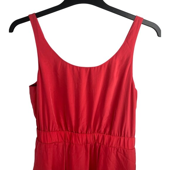 BCBGGeneration Sleeveless Burnt Coral Mini Dress Layered Hem - Size Medium - Picture 8 of 15